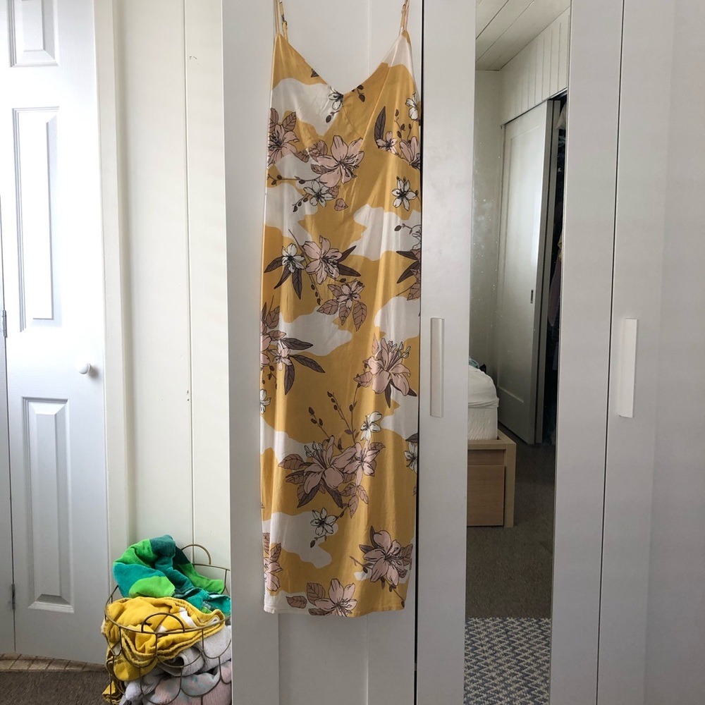 Yellow floral dress
